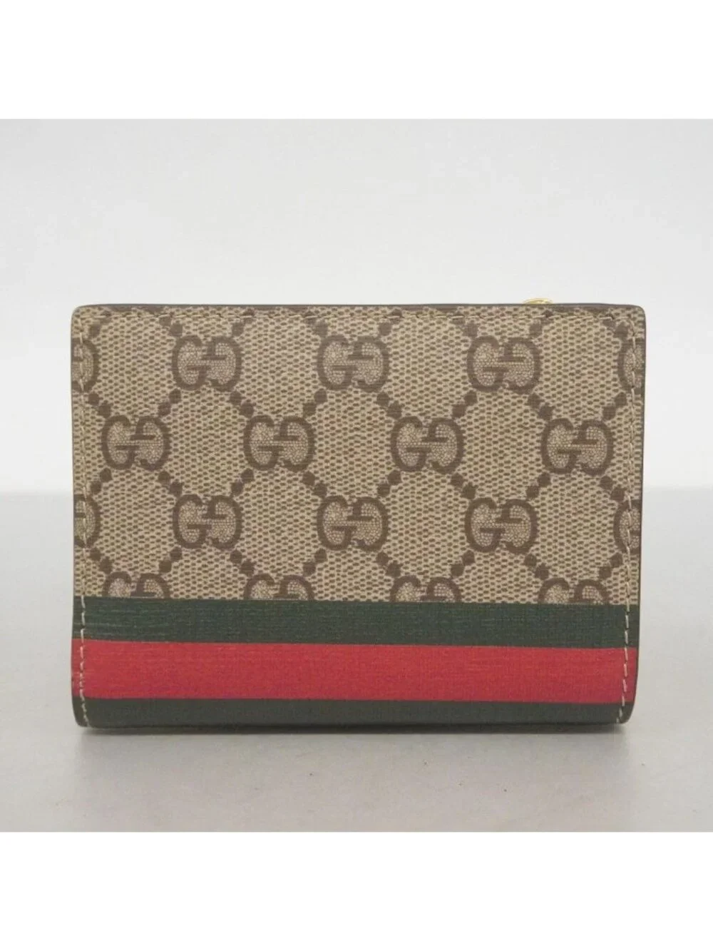★SOLD★ Gucci Wallet GG Supreme Sherry Line Brown Gold - Picture 7 of 7